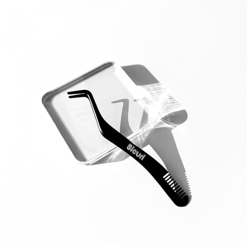Sicurl Dual-Ended Lash Applicator | Black Matte Finish | Double Ended Tool for Easy False Extension Application With Comb