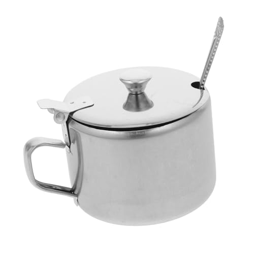 SOLUSTRE Condimentos Inoxidable Azucarero Multifuncional para Cocina y Restaurantes para Sal Pimienta y Especias Compacto