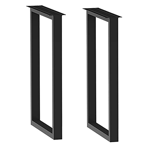 2X Metall Tischbeine Alle Größen Für DIY Esstisch Schreibtisch Couchtisch Tischgestell, Verstellbarer Bodenschutz - Einfache Montage (Gold, Schwarz) (Color : Black, Size : 5 * 40 * 72cm)