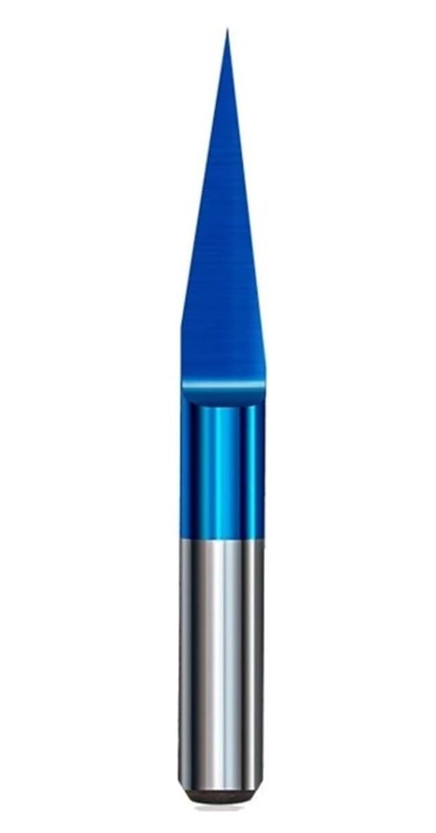 Juego de brocas de enrutador CNC con punta en V de carburo de tungsteno, grabado de precisión con ángulos de 10°, 15°, 20°, 25°, vástago de 3,175mm, 10 Uds.(10degx0.2mm)