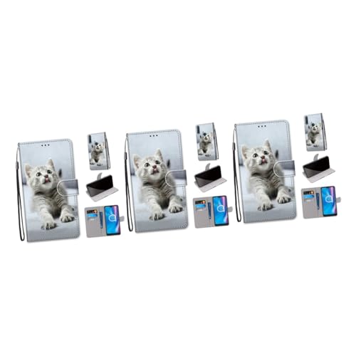 Housse de téléphone compatible Gatuida - Lot de 3 étuis PC/PU avec support