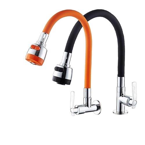 Grifo de cocina flexible que elimina salpicaduras gracias a su caño orientable 3