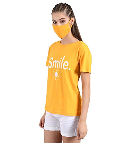 Image of KOTTY Women's Letter Print Regular Fit T-Shirt