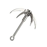 Drogeai Climbing Hook Grappling Hook Stainless Steel for Outdoor Sports