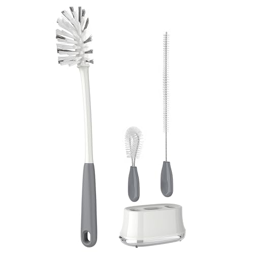Image of MR.SIGA Water Bottle Brush Cleaning Set with Storage Holder, Cleaning Brushes for Tumbler, Straw, Baby Bottles, Drinking Glasses