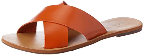 Sandália Rasteira Anacapri Tiras Cruzadas, Feminino, Damasco, 37