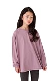 [EnDast] MINIROI ラベンダー 130cm 長袖 カラバリ 豊富 無地 Tシャツ ロンT ガールズ トップス シンプル コットン100 女の子 キッズ 透けにくい オールシーズン 韓国 子供服_ad-763_