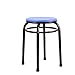 ZANZAN Barhocker Backless Counter Hocker Kunststool Runde Hocker Stapelbare Mode Eisen Rundhocker Vierbeinige Bank (Color : Blue)