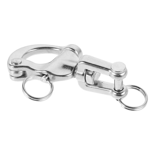 HANABASS Stainless Steel Marine Jaw Swivel Snap Sailing Snap Shackle Clip for Sailboats and Rigging