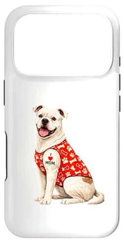 American Bulldog Dog Mom | I Love Mom ���킢���q�� �X�}�z�P�[�X iPhone 17 Pro �p