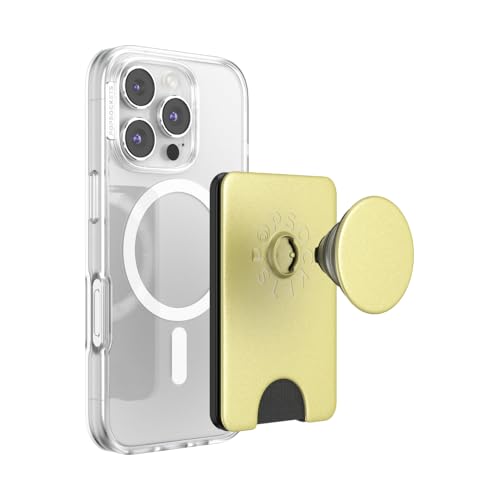 Image of PopSockets Kick-Out Wallet for MagSafe, Adjustable Kickstand, Magnetic Stand, Gold - Painted Gold