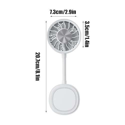 Ventilador de mano portátil magnético con clip de 3 velocidades recargable 7