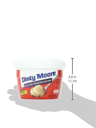 DINTY MOORE Scalloped Potatoes with Ham, 7.5 Ounce Microwavable Bowls (Pack of 12)