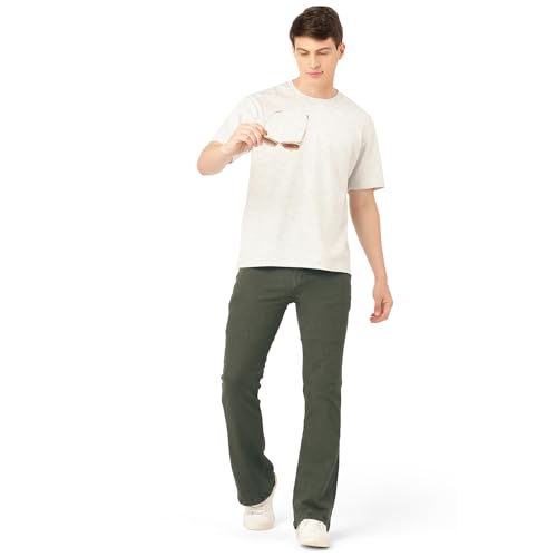 Image of PARIS HAMILTON Men Bootcut Fit Stretchable Bellbottom Denim Jeans
