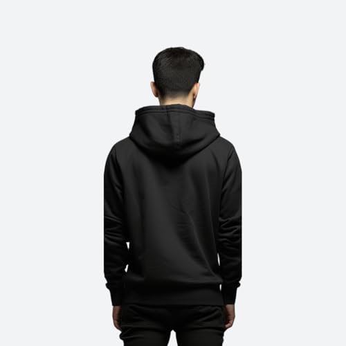 Image of Cotton Unisex Regular Fit Pullover Solid Hoodie Sweatshirt for Men & Women | Full Sleeve Lightweight Hoodie with Pockets | Winter Wear