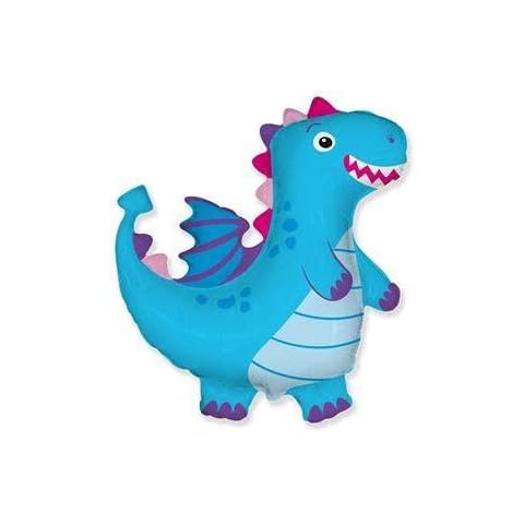 Giant Blue Dragon Foil Balloon for Kids Cover