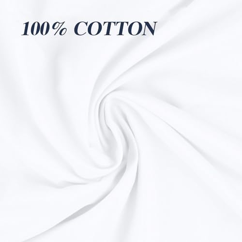 Image of Nuzzle Pillow Cases King Size, 100% Cotton Pillowcases with Envelope Closure, White Pillow Covers 20 x 36 inches, Pillow Protector with 300 Thread Count Soft and Breathable