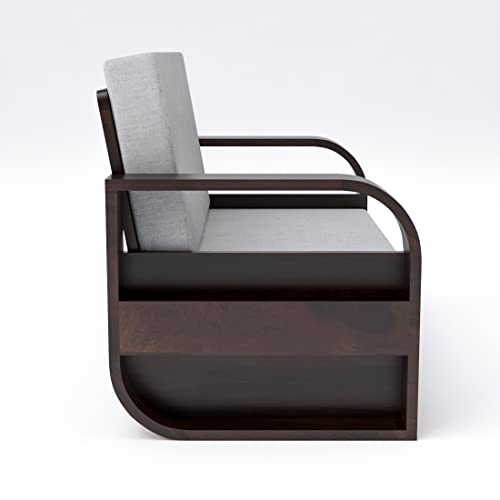Image of Douceur Furnitures Solid Sheesham Wood 2 Seater Sofas | Two Seater Sofa for Living Room, Cafe, Office | (Design-2)