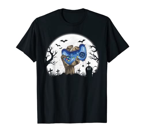 Funny Gamer Halloween Zombie Hand Halloween Kids Men Boys t-shirt, Preto