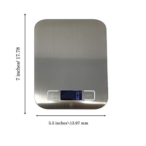 Kitchen Scales MSC Digital Electronic Coffee Weighing Scale for Cooking Baking High-Precision Food, Jewelry Weight Scales, LCD Display, Multifunctional, Tare Feature, Stainless Steel 5kg-AAA - Image 7