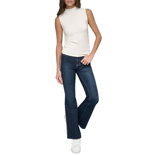 Image of DKNY Women's Ruched Versatile Trendy Everyday Top
