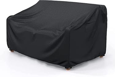 AMAZON - Mrrihand Heavy Duty Patio Sofa Cover Waterproof, 3-Seater Outdoor Sofa Loveseat Cover, Outdoor Patio Furniture Cover with Air Vent and Handles, 104″ L×40″ D×35″ H, Black