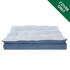   Furhaven-Replacement-Dog-Bed-Cover-Minky-Plush-Suede-Pillow-Top-Mattress-Machine-Washable-Stonewash-Blue-Large