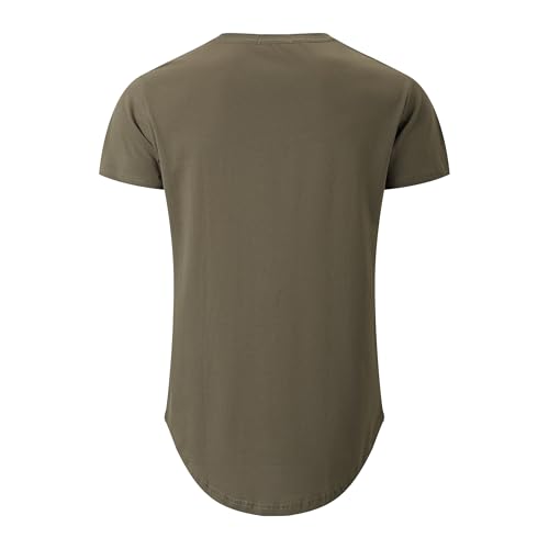 Image of YININF Men's T-Shirts Hipster Short Sleeve Solid Color Crew Neck Cotton Soft Fitted Tees