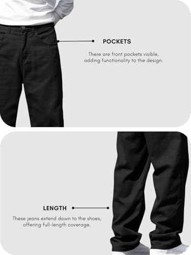Image of GRECIILOOKS Men's Regular Fit Straight Cut Denim Jeans - Low Rise Comfortable Casual Wear Pants for Daily Use, Streetwear, and Outdoor Activities
