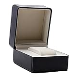 DieffematicSBH Boite A Montre Leather Watch Case Vintage Velvet Lined Display Case Protective Organizing Belt Soft Leather Pillow Jewelry Case