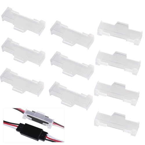 Hobbypark Servo Extension Safety Cable Connector Clips Wire Lead Lock Nylon for RC Models (20-Pack)