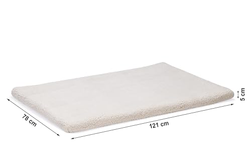 Beeztees Ito, Orthopädisches Käfigkissen, Hundebett, Hellgrau, 121x78x5 cm