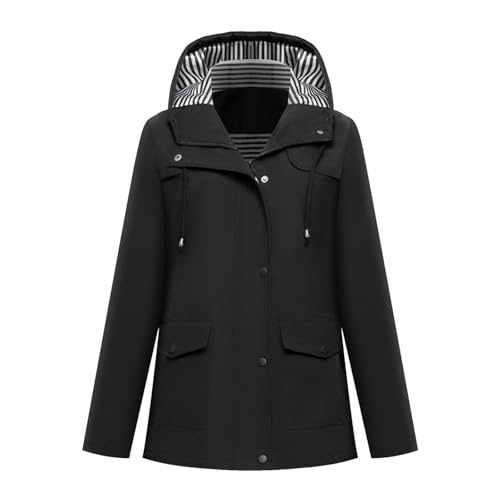 Veste imperméable femme avec capuche protectrice contre le soleil et le vent léger