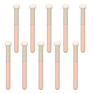 10 Pcs Makeup Applicators, Concealer Sponge With Handle, Round Mushroom Makeup Brushes, Soft Fluffy Face Blenders & Sponges Applicator For Women Girls (Pink)