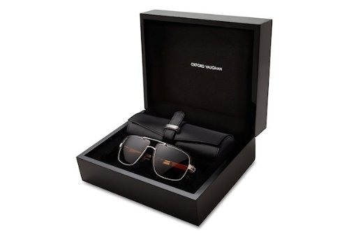 Oxford Vaughan Monza 18k Yellow Gold Plated Aircraft Grade Titanium Sunglasses Yellow/Brown/Brown - Image 4