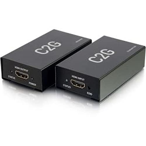 C2G HDMI Extender, HDMI Extender Over Cat5/6, 1080p Support, Up to 164 Feet (50 Meters), Black, Cables to Go 60180