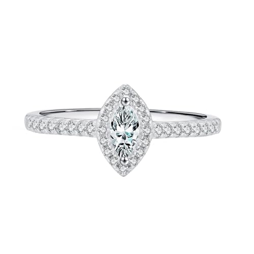 Bague fiançailles argent 925 cadeau idéal de mariage avec oxydes de zirconium