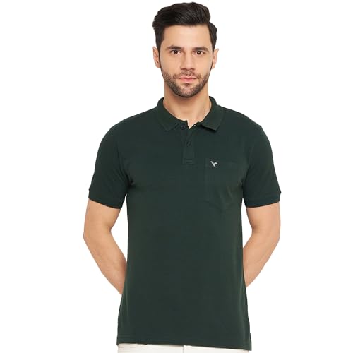 Image of NEVA Men's Regular Fit Half Sleeve Polo Neck T-Shirt with Chest Pocket