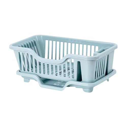 Escurridor de platos – Secado de platos de cocina, plato de encimera de cocina | Escurridor de platos de 2 niveles con bandeja de drenaje, gran capacidad, resistente al óxido para organización de la