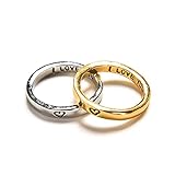 LoveAloe Creative I Love You Couples Matching Rings Endless Love Wedding Engagement Promise Ring Bridal Jewelery