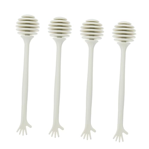 OUNONA 4Pcs Honey Stirring Sticks Honey Stir Rods for Mixing Drizzling and Dispensing Honey Kitchen Utensils for Honey Jam and More