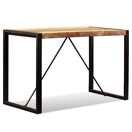 Table à manger en bois vieilli stable et robuste pour petit espace - 8