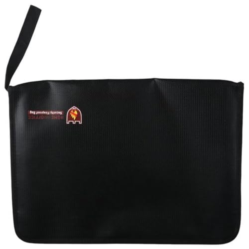 Bolsa de documentos ignífuga con revestimiento de silicona que no pica y 12 separadores 6