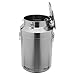 20 Gallon 304 Stainless Steel Barrel with Locking Lid, 76 Liter Ice Bucket & Milk Can for Beverage Storage, Farm, Restaurant, Commercial Kitchen Use
