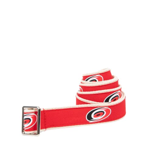GELLS Carolina Hurricanes NHL Hockey Belt Officially Licensed With Nickel Finished Brass Buckle And Logo Tin For Men And Women