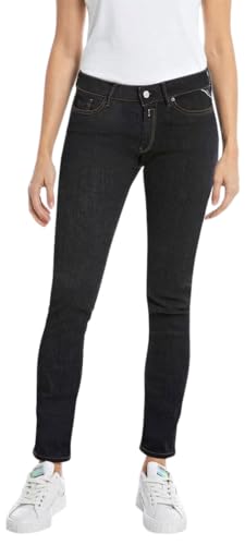 Replay Jeans med skinny fit för kvinnor, New Luz Forever Dark Collection, 007 mörkblå, 28W x 28L