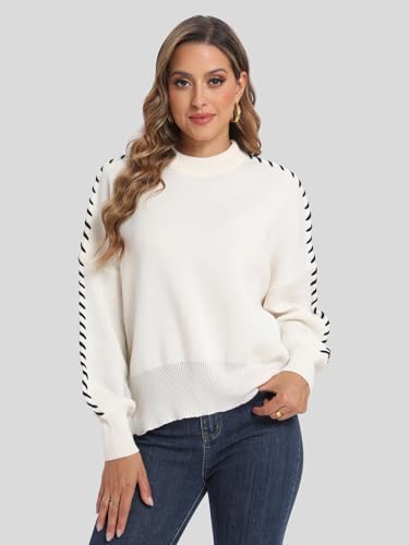 Image of CZRLHYT Women's Sweaters | Pullover Cable Knit Sweaters for Women | Pullover Sweaters for Women