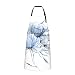 Grembiule da cucina blu pastello trasparente fiore grembiuli con tasche bavaglino regolabile per uomo donna divertente carino impermeabile chef casa arte grembiule grigliate barbecue disegno regalo