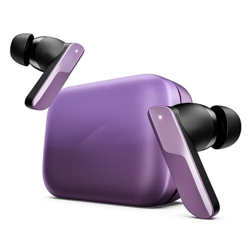 Image of Original Bluetooth Buds for Boat Nirvana X TWS Earbuds Delivering Gaming-Focused Audio, Fast Charge & Durable Design - Purple