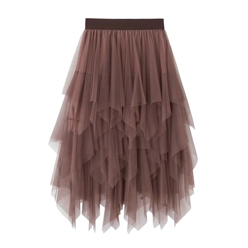 Jupe plissée en tulle volumineuse et légère au style tutu rétro
